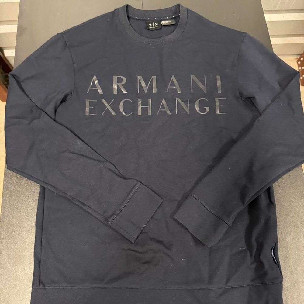 Armani-exchange Men's Navy and Blue Sweatshirt